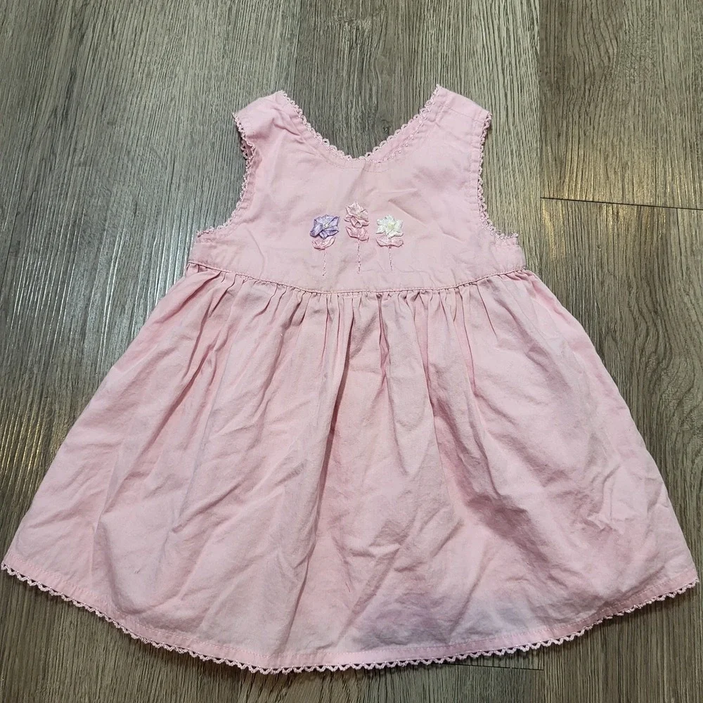 Vintage Y2K Children's Place Baby Pink Dress Size 0-3 Months